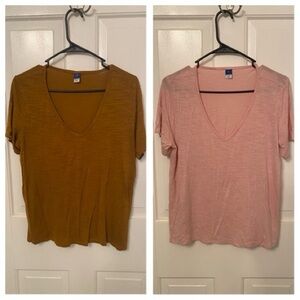 Old Navy luxe v neck tees